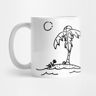 a beach scene Mug